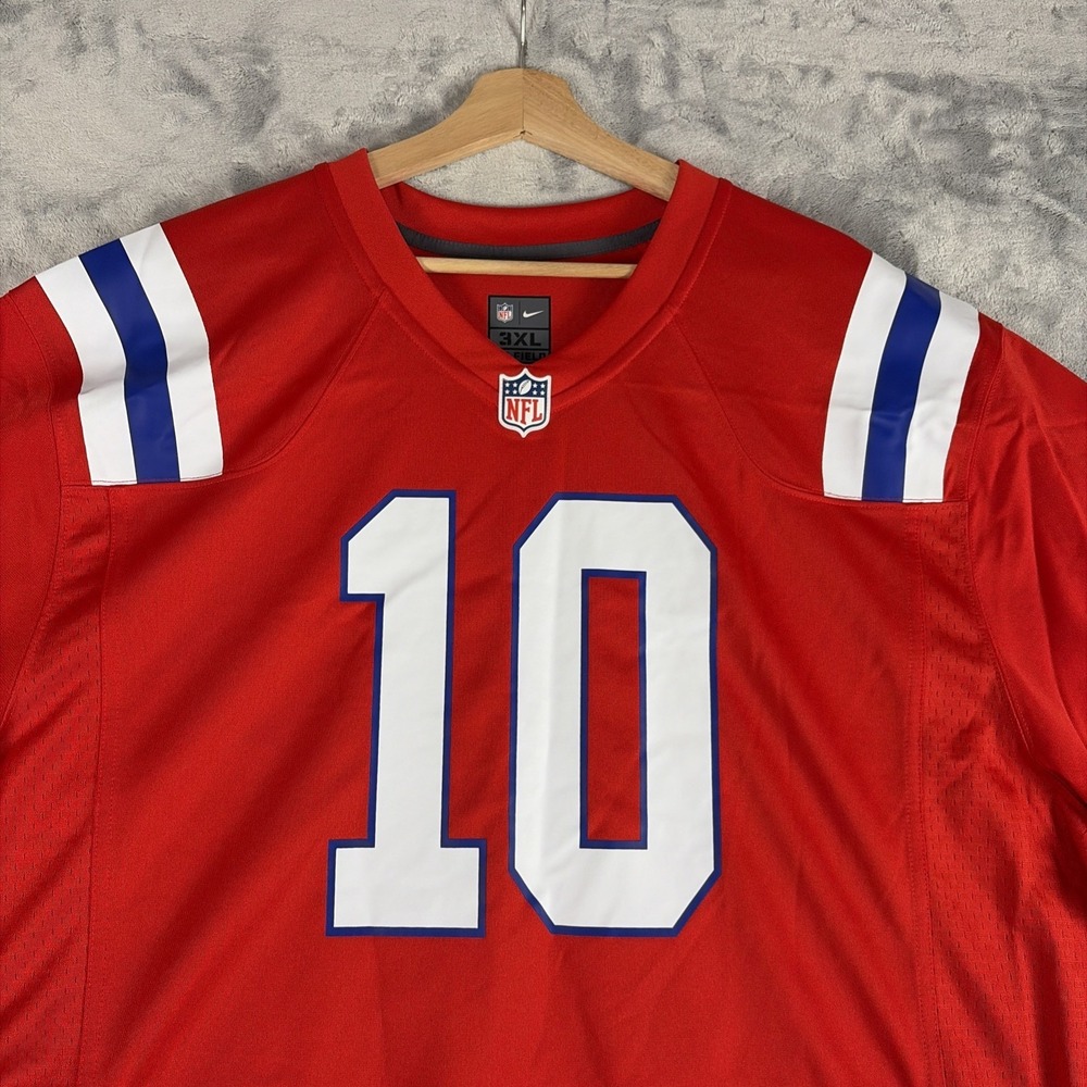 Mac Jones New England Patriots Nike Alternate Game Jersey Throwback Red 3XL NEW! - Picture 6 of 10
